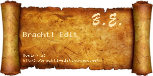 Brachtl Edit névjegykártya